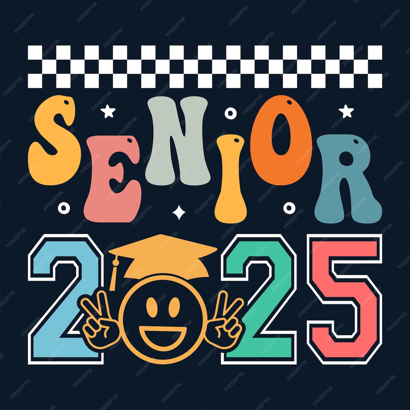 Tshirt fête lycée ou diplômé universitaire Senior 2025 CLASSE de 2025
