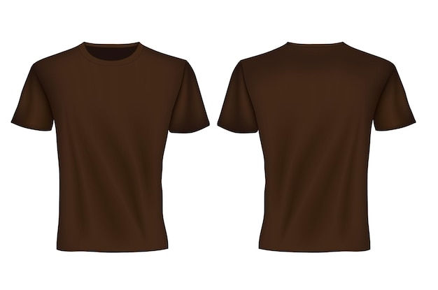 Vecteur tshirt marron