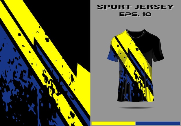 Tshirt Mockup Jersey Grunge Sport Racing Design