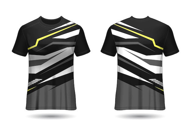 Tshirt Sport Design Maillot Racing Pour L'uniforme Du Club Vue Avant Et Arrière