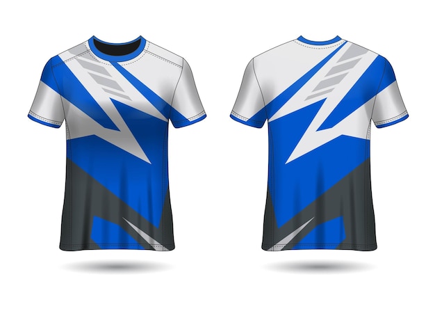 Tshirt Sport Design Maillot Racing Pour L'uniforme Du Club Vue Avant Et Arrière