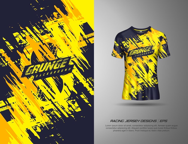 Tshirt sports grunge texture background pour maillot de football descente cyclisme football jeux