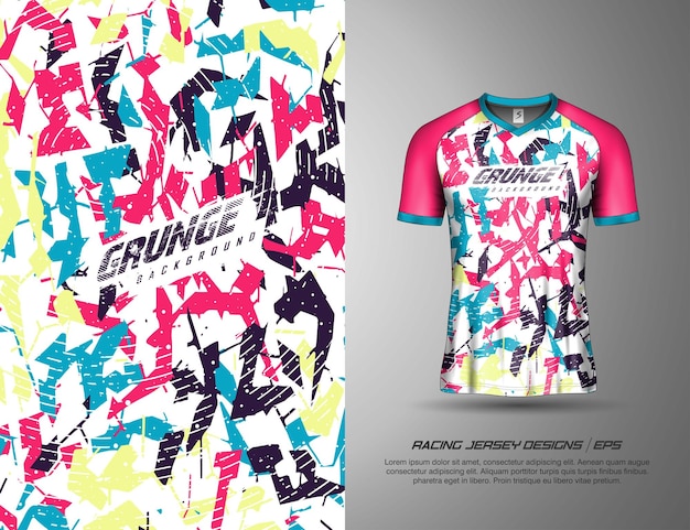 Tshirt Sports Grunge Texture Background Pour Maillot De Football Descente Cyclisme Football Jeux