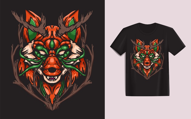 Tshirt Tête De Renard