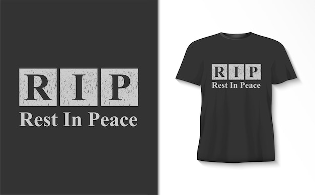 Tshirt de typographie repos en paix