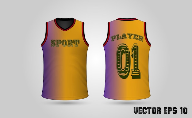 tshirt uniforme de basket uni de vecteur