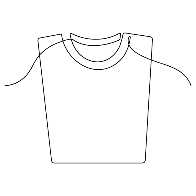 Tshirt Vêtements Une Ligne Art Continue Ligne Unique Modifiable