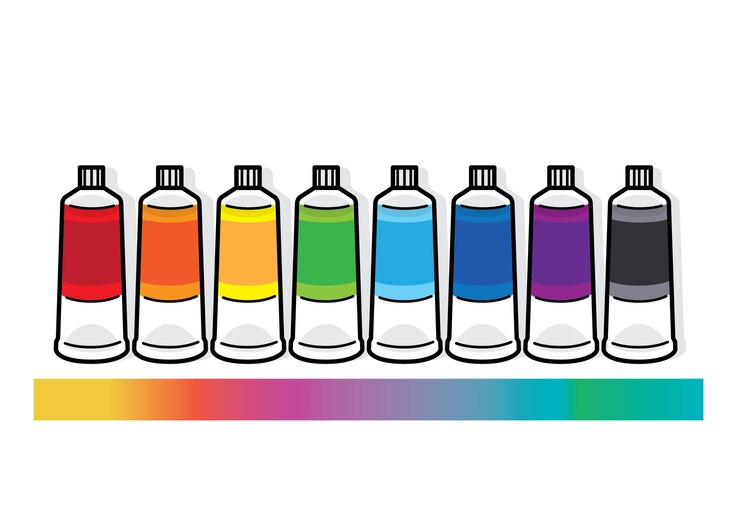Vecteur tube aquarelle