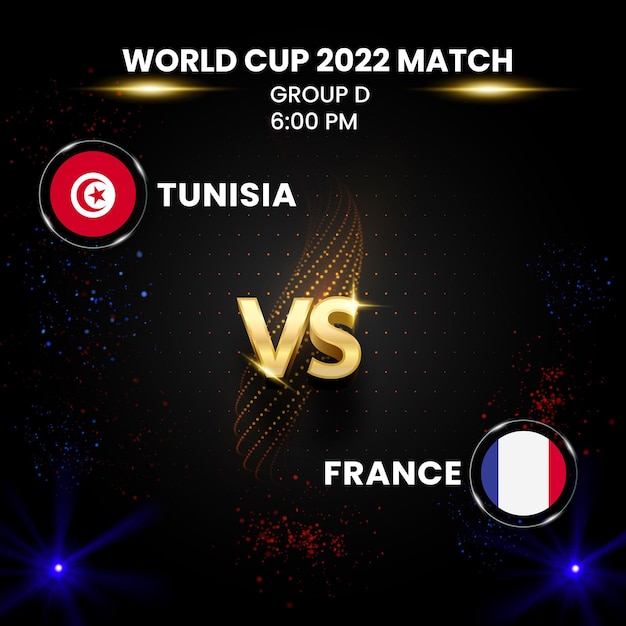 Tunisie Vs France, Mondial De Football 2022, Groupe D. Match De Championnat De La Compétition Mondiale De Football