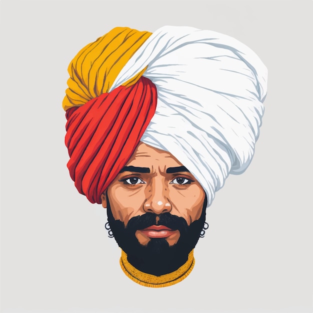 Vecteur turban, vecteur, illustration, fond blanc