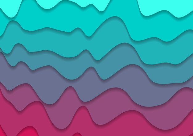 Turquoise et rose corporate waves abstract background Vector design