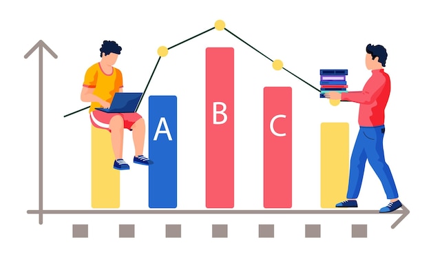 Vecteur tutoriel vidéo de classe universitaire en ligne préparation à l'examen leçon de grammaire à distance pour les étudiants