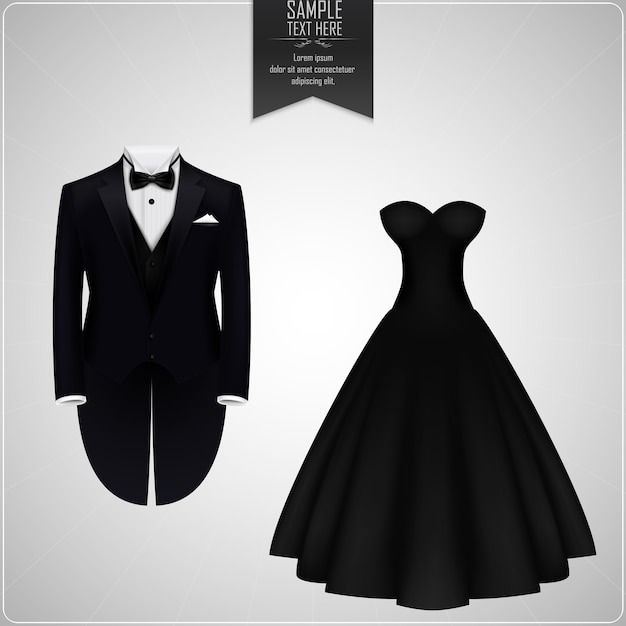 Tuxedo Et Robe De Mariée