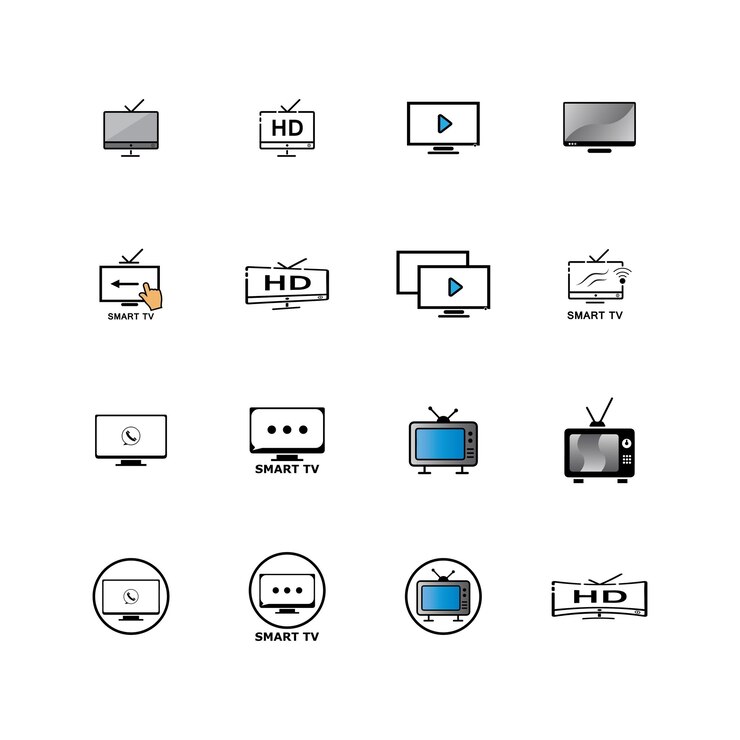 TV LCD LED moniteur icône illustration vectorielle