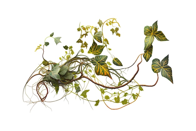 Twisted jungle vignes forêt tropicale liane plante Vector illustration desing