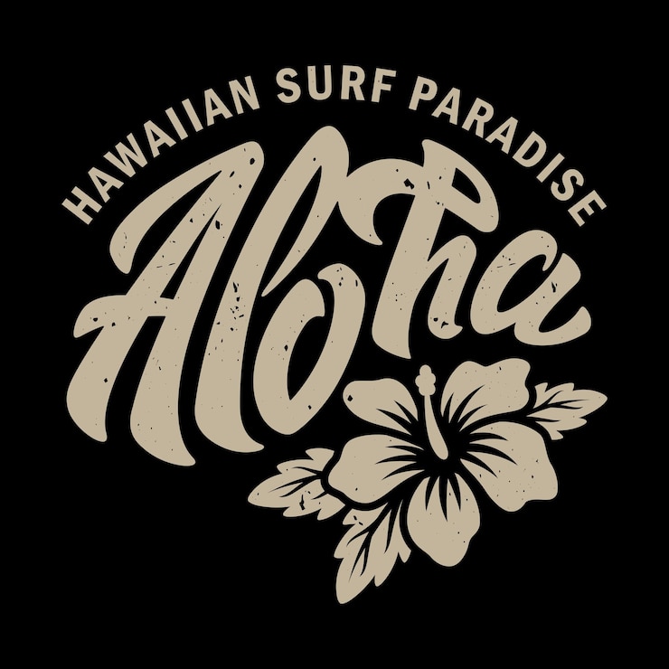 Vecteur type d'aloha et de fleur d'hibiscus