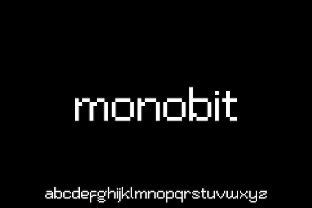 Type D'alphabet Moderne Pixel 8 Bits