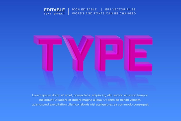 Type Effet De Texte 3d