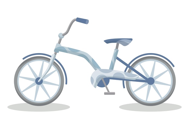 Vecteur type ou forme de cadre rétro de bicyclette pour enfants transport de vélo pour enfants enfants colorés pour le sport ou le voyage jouet amusant de cycle isolé de vecteur pour enfant dans un style de dessin animé plat sur fond blanc