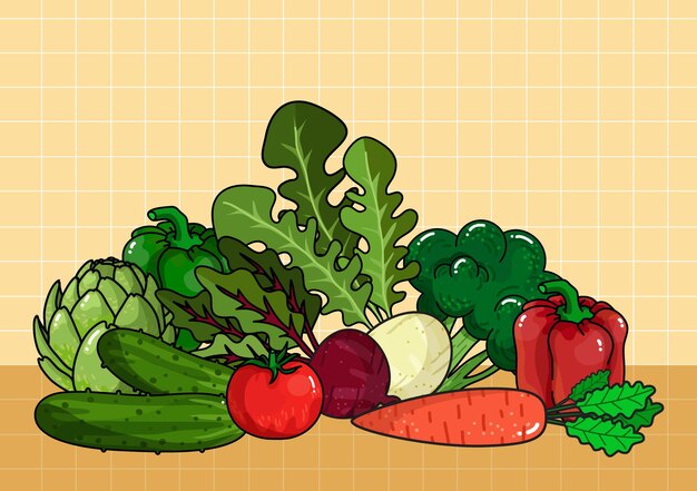 Type de légumes Illustration