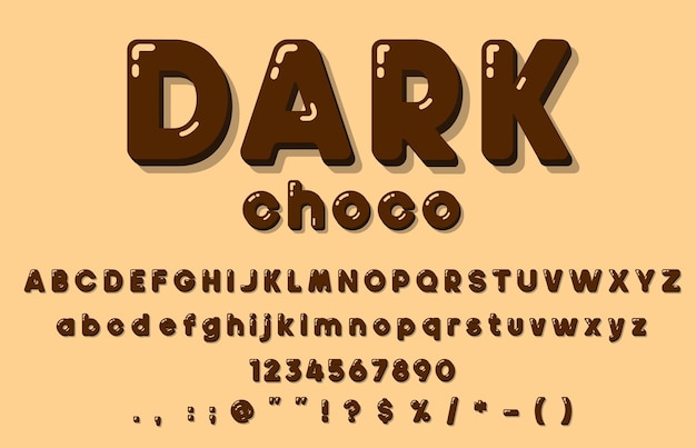 Type De Police Chocolat Alphabet Chocolat Bonbons Cacao