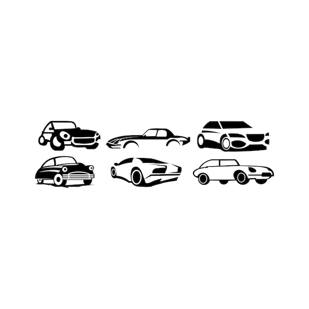 Type De Voiture Et Modèle Icônes D'objets Set, Automobile. Vector  Illustration Noir Isolé Sur Fond Blanc Avec L'ombre. Des Variantes De  Silhouette De Carrosserie Pour Le Web. Clip Art Libres De Droits