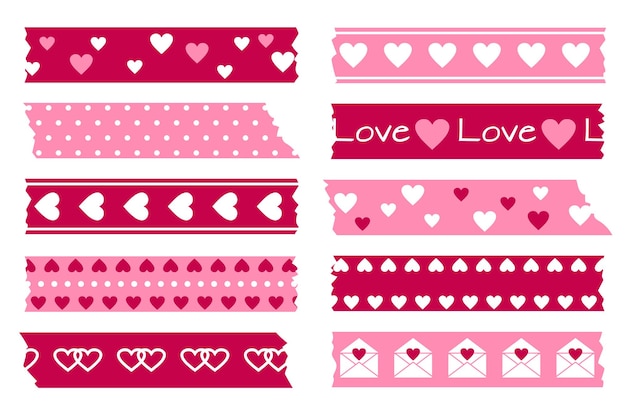 Types De Washi Avec Coeurs Mariage Saint Valentin