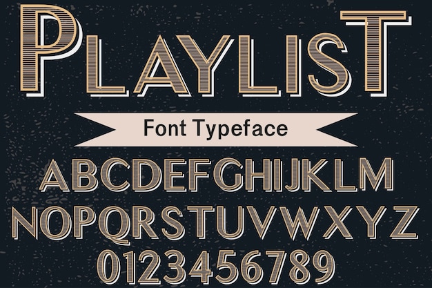 typographie alphabétique style graphique playlist