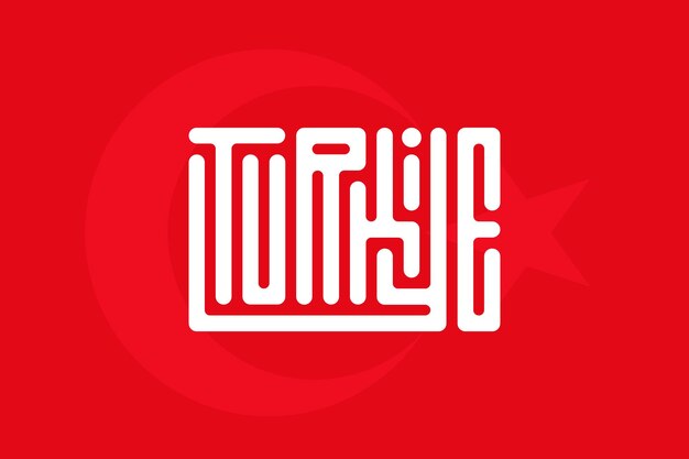 Vecteur la typographie arabe