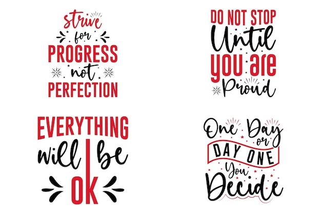 Typographie de citations SVG de motivation Chemises inspirantes