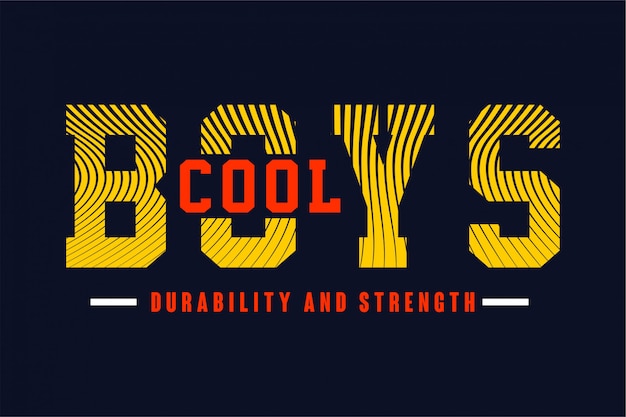 Typographie Cool Boys