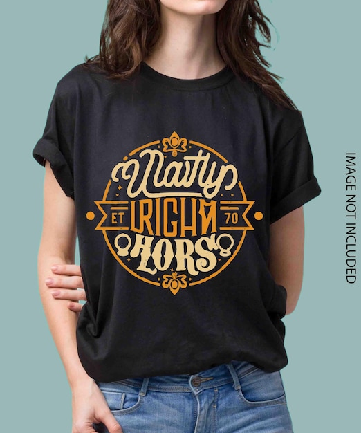 typographie dessin de logo de t-shirt illustration