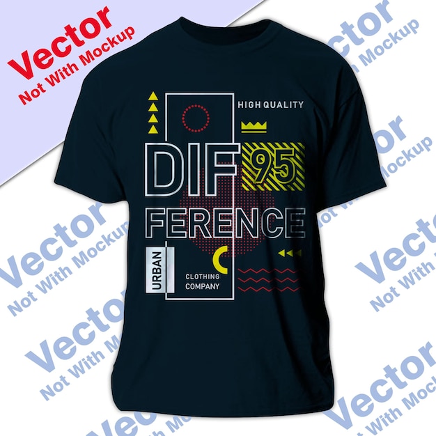 Vecteur typographie de différence pour l'impression de t-shirts