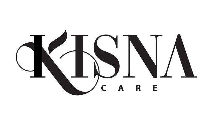 Vecteur typographie du logo kisna beauty