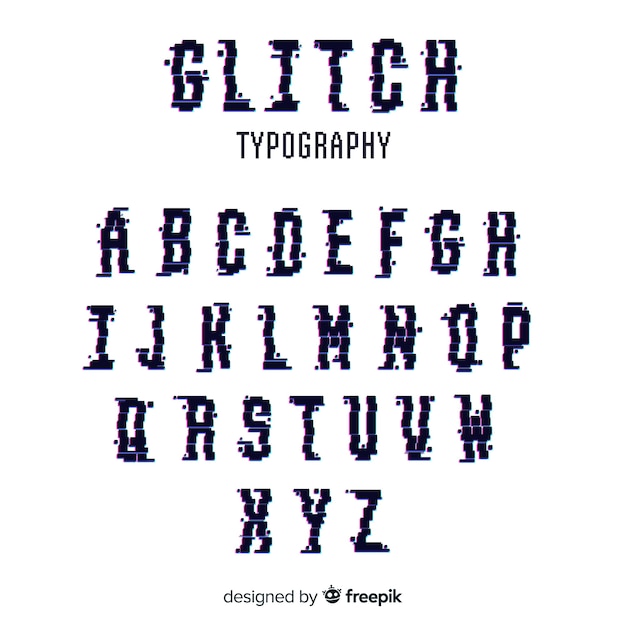 Typographie Glitch