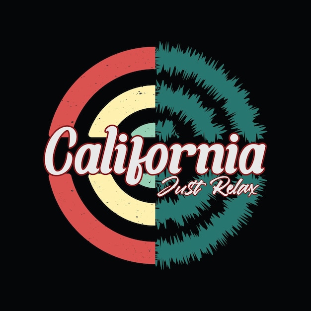 Typographie D'illustration De Californie. Parfait Pour La Conception De T-shirt