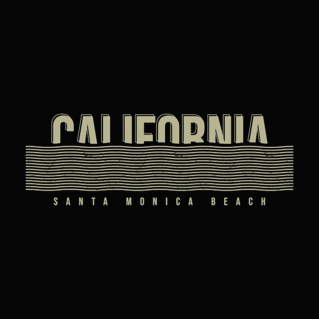 Typographie D'illustration Californienne Parfaite Pour La Conception De T-shirts