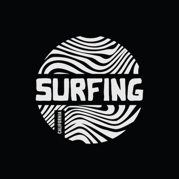 Typographie D'illustration De Surf En Californie. Parfait Pour Concevoir Des T-shirts, Des Sweats à Capuche, Des Affiches, Des Imprimés