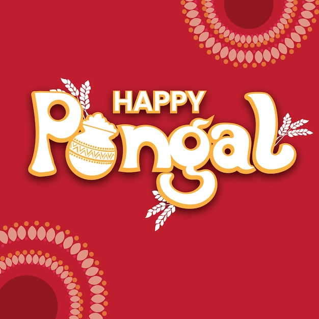 Vecteur la typographie de l'illustration vectorielle de pongal 2024