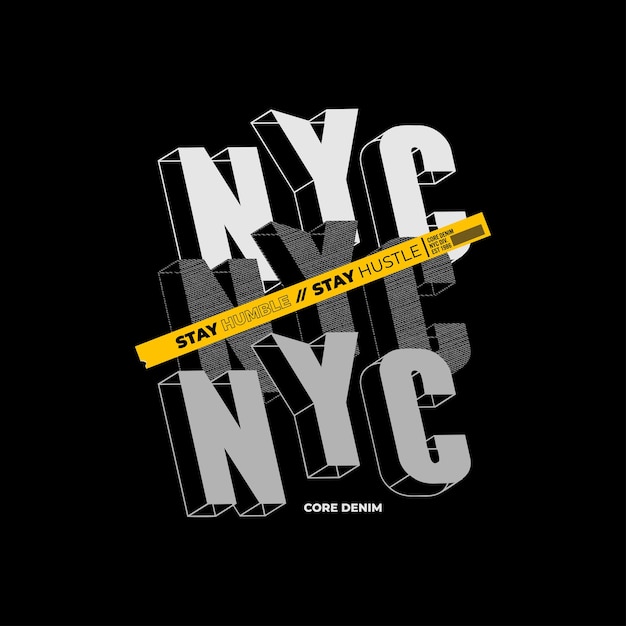 Typographie d'illustration de la ville de new york parfaite pour les t-shirts.