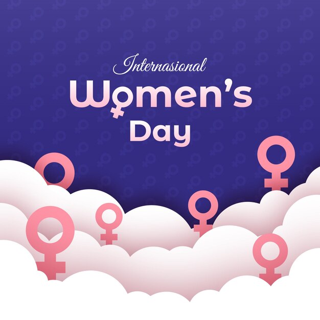 Typographie de la journée internationale de la femme