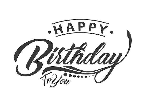 Vecteur typographie joyeux anniversaire