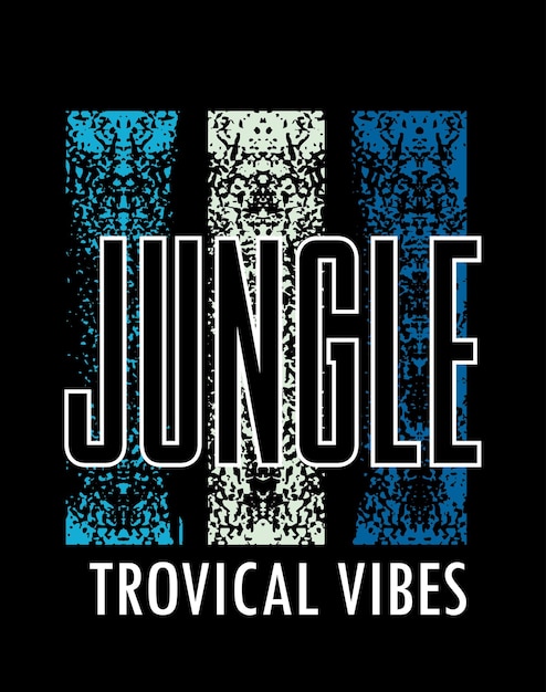 Typographie De La Jungle Pour Le Vecteur Premium De Conception De T-shirt