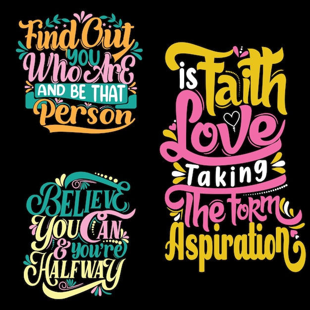 Typographie Ou Lettrage Et Citation à La Mode Ou Graphique De Lettrage Dessiné à La Main Pour Un Design De T-shirt Unique