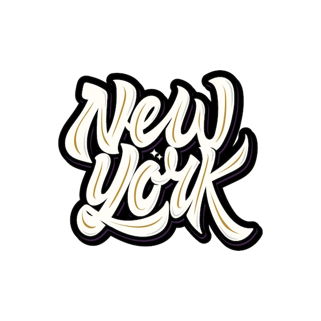 Typographie De Lettrage De New York