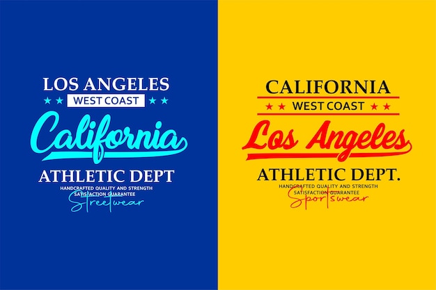 Typographie De Los Angeles Californie à Imprimer Sur Des T-shirts