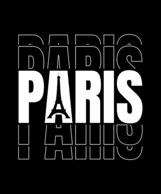 Vecteur la typographie minimaliste à la mode de paris est un design de t-shirt vectoriel.