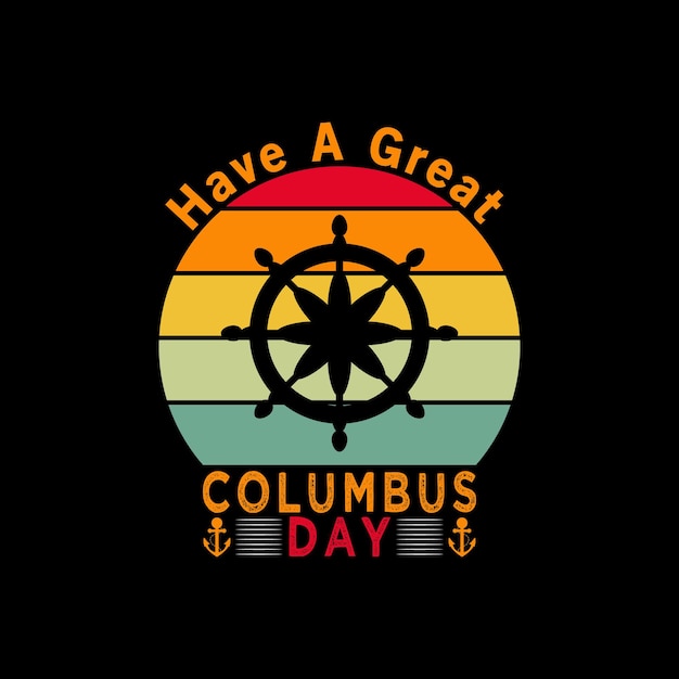 Typographie à la mode de Columbus Day et design de t-shirt graphique