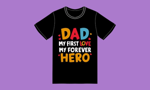 la typographie à la mode de la fête des pères le design graphique du t-shirt