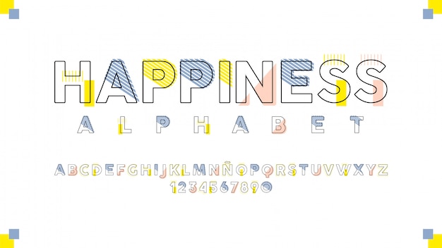 Typographie Moderne Avec Un Bel Effet De Lignes